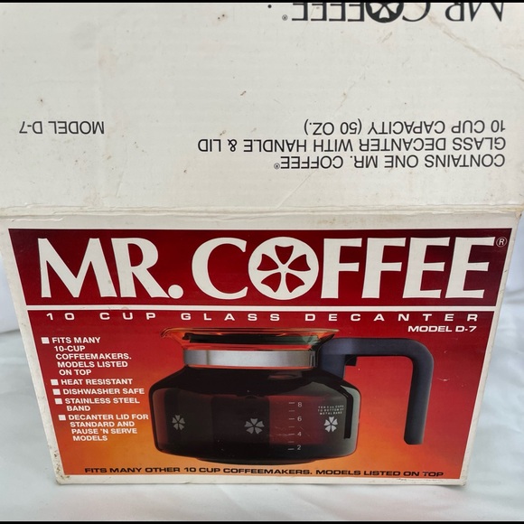 Mr. Coffee Kitchen Vintage Mr Coffee Replacement Pot Model D7a